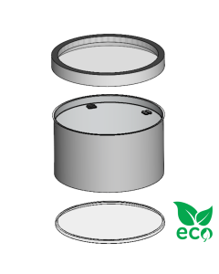 Powerdaylight Ø 53 cm Cradle Eco zonder doorvoer buitenzijde
