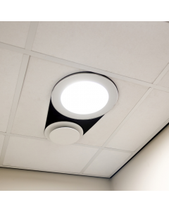 Powerdaylight Ø 35 cm ventilatie set hellend dak zwart