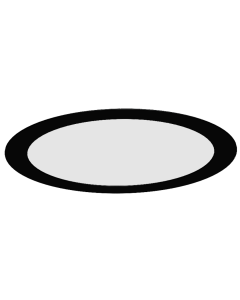 Powerdaylight Ø 53 cm Plafondplaat rond opbouw zwart