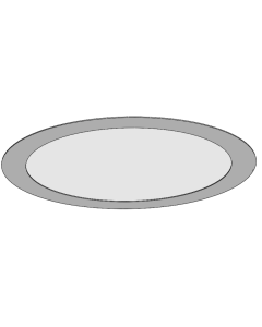 Powerdaylight diam. 53cm Plafondplaat rond opbouw wit