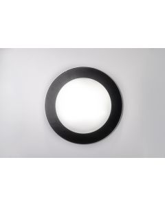 Powerdaylight Ø 35 cm plafondplaat rond opbouw zwart set