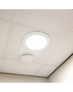 Powerdaylight Ø 25 cm ventilatie set plat dak wit