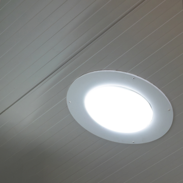 Powerdaylight Ø 35 cm Plafondplaat rond vrij hangend binnenzijde