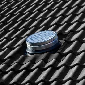 Powerdaylight Ø 35 cm Cradle hellend dak buitenzijde