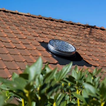 Powerdaylight Ø 53 cm Cradle hellend dak buitenzijde