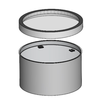 Powerdaylight Ø 35 cm Cradle zonder doorvoer buitenzijde