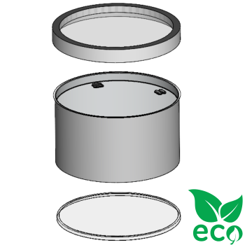 Powerdaylight Ø 35 cm Cradle Eco zonder doorvoer buitenzijde