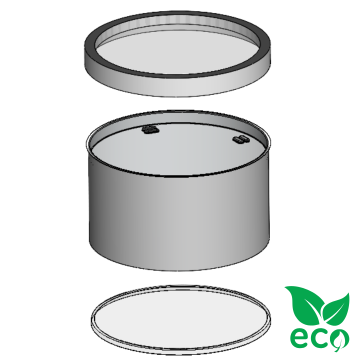 Powerdaylight Ø 53 cm Cradle Eco zonder doorvoer buitenzijde