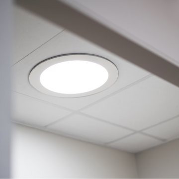 Powerdaylight Ø 35 cm plafondplaat rond opbouw wit binnenzijde