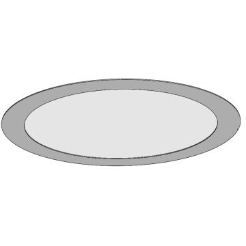 Powerdaylight Ø 25 cm Plafondplaat rond opbouw wit