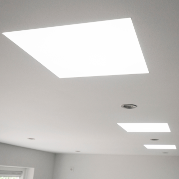 Powerdaylight Ø 53 cm plafondplaat vierkant verzonken binnenzijde