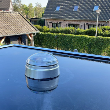 Powerdaylight Ø 53 cm plat dak buitenzijde
