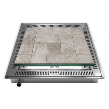 Lucernario MX A130 (130 x 130 cm) ventilatie – lichtschacht afwerking te openen tegelbaar