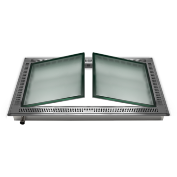 Lucernario MX A240 glas (130 x 239 cm) Ventilatie &ndash; lichtschacht afwerking te openen overloopbaar glas